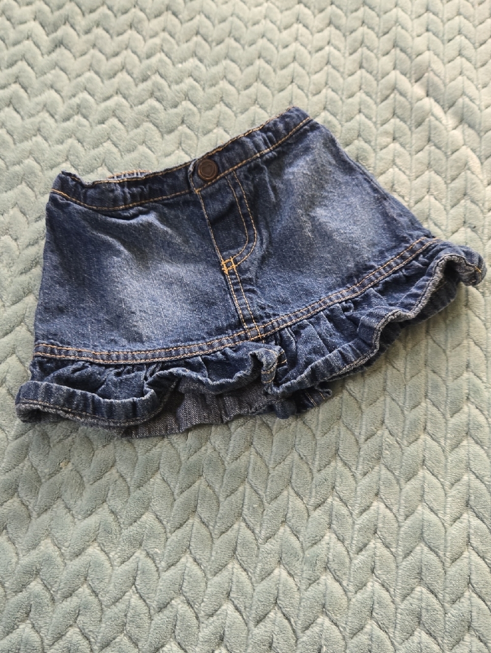 Circo Blue Denim Skirt with Ruffles - 100% Cotton